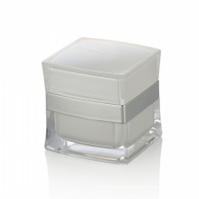 5/15/20/30/50ml white plastic luxury face cream jars skin care face cream jars with white screw cap hot sale